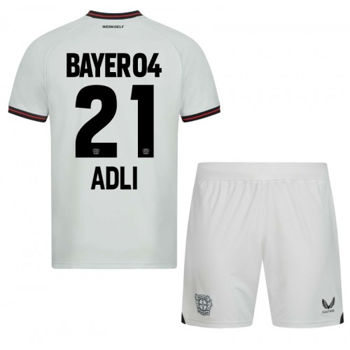 Bayer Leverkusen Amine Adli #21 Gostujuci Dres za djecu 2023-24 Kratak Rukav (+ Kratke hlače)